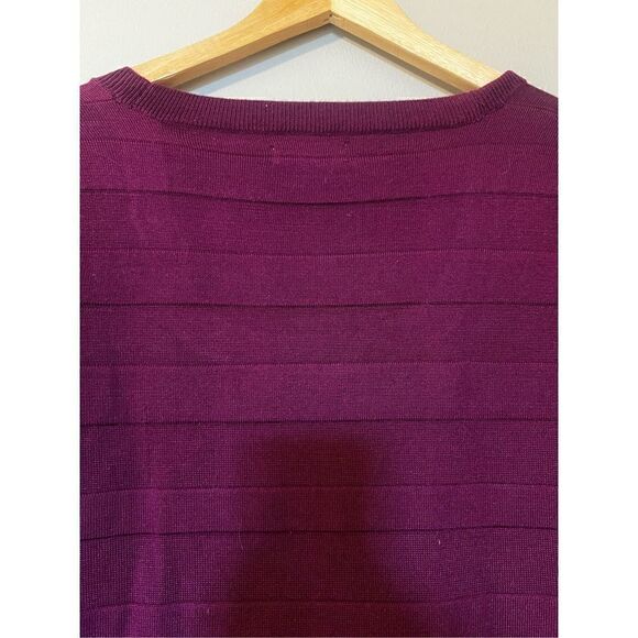 Calvin Klein Women’s Size Medium A Line Dress Purple Scoop Neck Half Sleeve - Picture 8 of 11